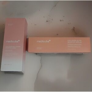 Medicube 2-Set Pink Collagen Glow Booster Serum And Collagen Milk Toning Mask